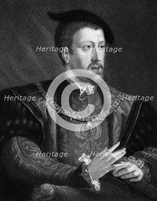 Charles V, King of Spain and Holy Roman Emperor from 1519, 1835. Artist: Anon