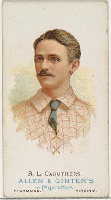 Robert Lee "Bob" Caruthers, Baseball Player, from World's Champions, Series 1 (N28) for Al..., 1887. Creator: Allen & Ginter.