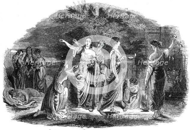 The Wise and Foolish Virgins, in the Royal Academy Exhibition, painted by Lauder, 1844. Creator: Unknown.