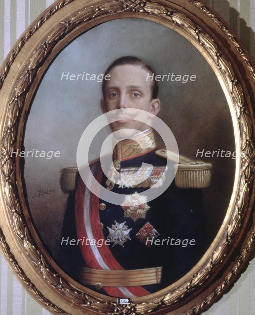 Alfonso XIII, King of Spain. (1886-1941), oil painting of 1911.