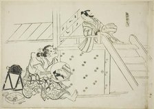 A Woman Nomori (Onna Nomori), no. 11 from a series of 12 prints depicting parodies..., c1716/35. Creator: Okumura Masanobu.