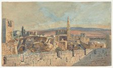 View of the Old City of Jerusalem, 2nd half 1800s. Creator: John Fullylove (British, 1845-1908).