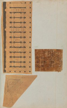 Page from a Scrapbook containing Drawings and Several Prints of Architecture, Int..., ca. 1800-1850. Creators: Workshop of Charles Percier, Workshop of Pierre François Léonard Fontaine.