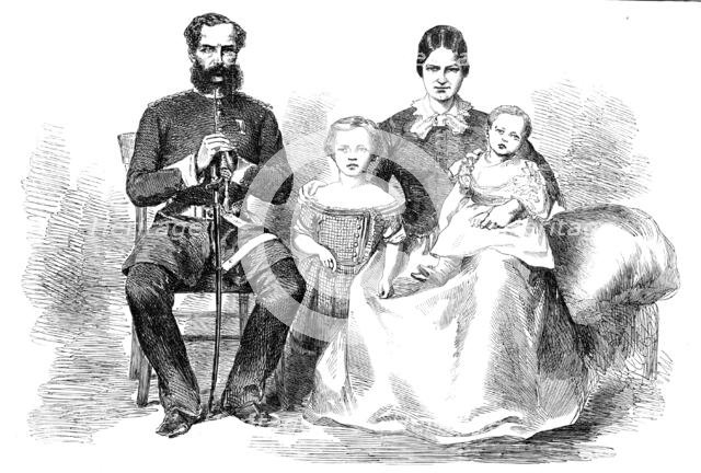 Colonel Inglis, the Commandant at Lucknow, and Mrs. Inglis and family, 1857. Creator: Unknown.