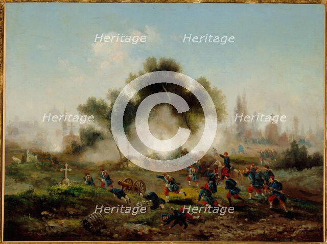 Assault on a cemetery by regular troops, May 1871, 1871. Creator: Gustave Boulanger.