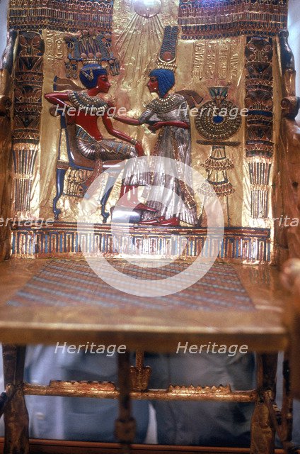 Detail of Chair from tomb of Tutankhamun. Artist: Unknown