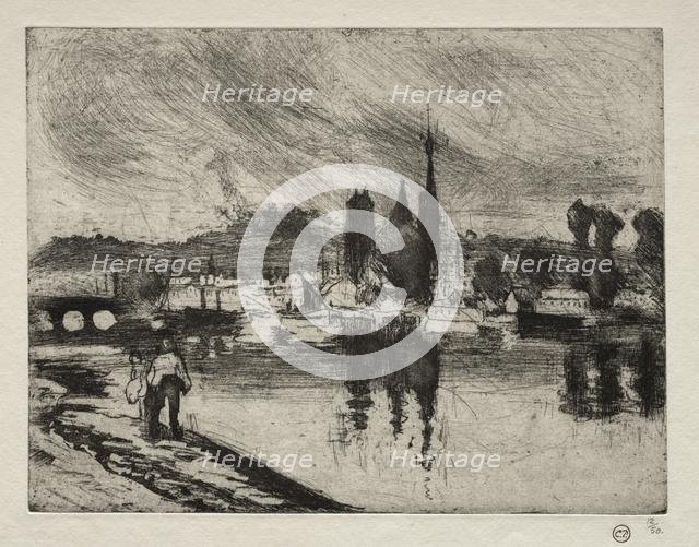 View of Rouen, 1884. Creator: Camille Pissarro (French, 1830-1903).