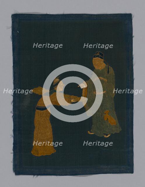 Panel piece, China, Qing dynasty (1644-1911), 1800/50. Creator: Unknown.