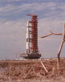 Apollo 9 Saturn V rocket, 1969. Artist: Unknown