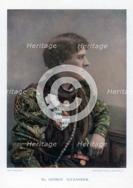 Sir George Alexander, English actor and theatre manager, 1901.Artist: Ellis & Walery