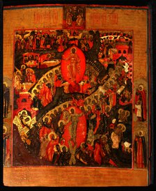 The Descent into Hell, with Selected Saints, End of 17th cen.. Artist: Russian icon  