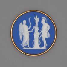 Medallion with Warrior and Priestess, Burslem, Late 18th century. Creator: Wedgwood.