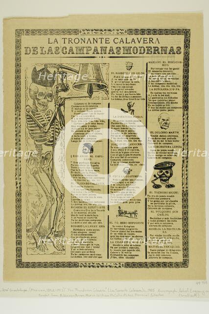 The Thundering Calavera of the Modern Bells, 1905. Creator: José Guadalupe Posada.