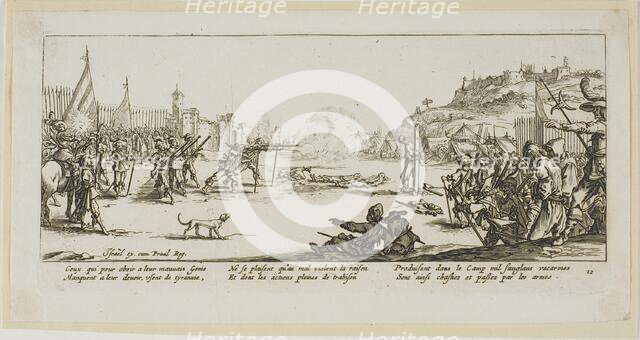 The Firing Squad, plate twelve from The Large Miseries of War, n.d. Creator: Gerard van Schagen.