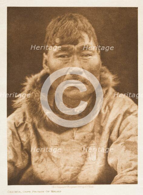 Oksiwik, Cape Prince of Wales, 1928. Creator: Edward Sheriff Curtis.