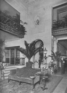 Corner of the main lobby, looking towards the office, Roosevelt Hotel, New York City, 1924. Artist: Unknown.