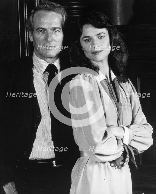 Paul Newman (1925- ), American actor, with Charlotte Rampling (1945- ), British actress, 1982. Artist: Unknown