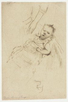 Portrait of Margery Chambers, Aged Ten Weeks, 1890. Creator: Theodore Roussel.
