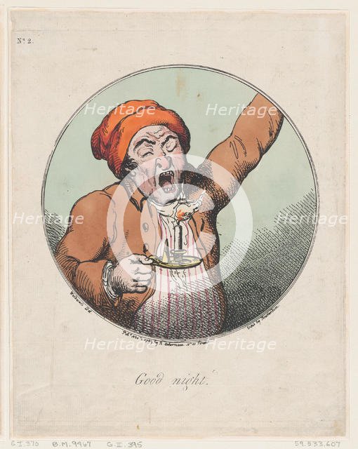 Good Night, November 1, 1799., November 1, 1799. Creator: Thomas Rowlandson.