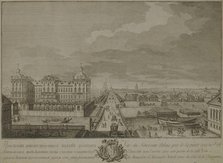 View of the Newly-Built Chambers Opposite the Anichkov gates in Saint Petersburg, 1753. Artist: Vasilyev, Yakov Vasilyevich (1730-1760)