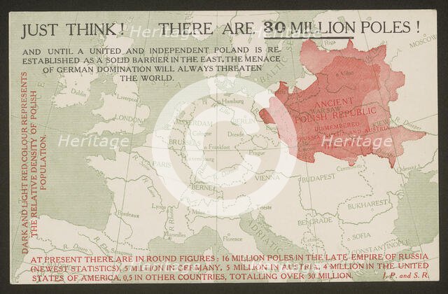 Just think! There are 30 million Poles!, c. 1918. Creator: Anonymous.