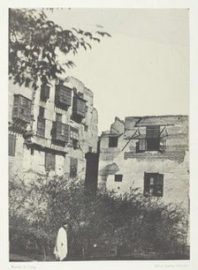 Maison et Jardin dans le Quartier Frank, Le Kaire, 1849/51, printed 1852. Creator: Maxime du Camp.