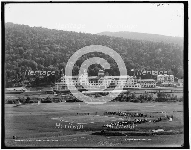 Base ball [sic] at Mount Pleasant House, White Mountains, between 1890 and 1901. Creator: Unknown.