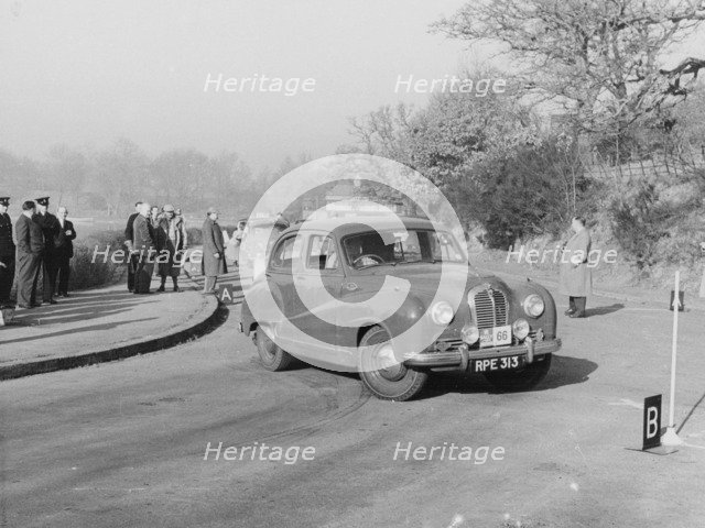 Austin A70 Hereford Saloon, RAC International Rally, 1953. Artist: Unknown
