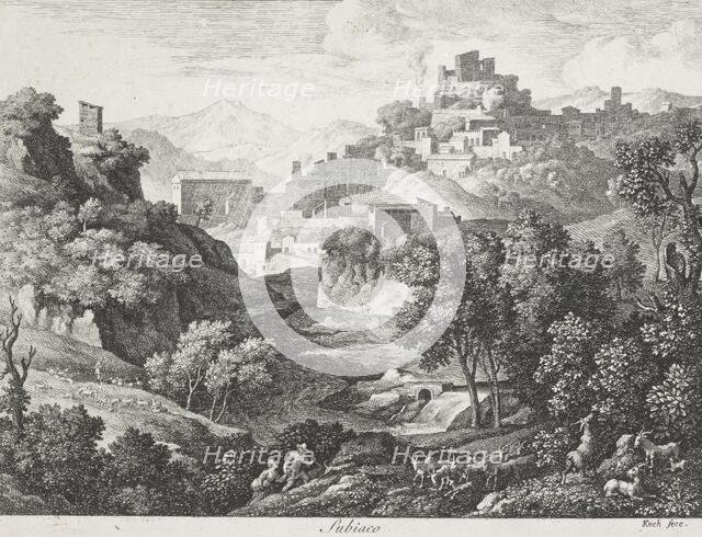 Die Römischen Ansichten (Views of Rome)/ Subiaco, 1810. Creator: Joseph Anton Koch.