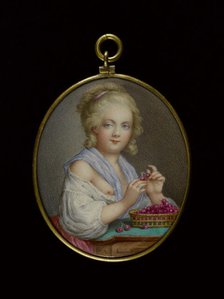 Jeune fille au panier de cerises, between 1770 and 1790. Creator: Ecole Francaise.