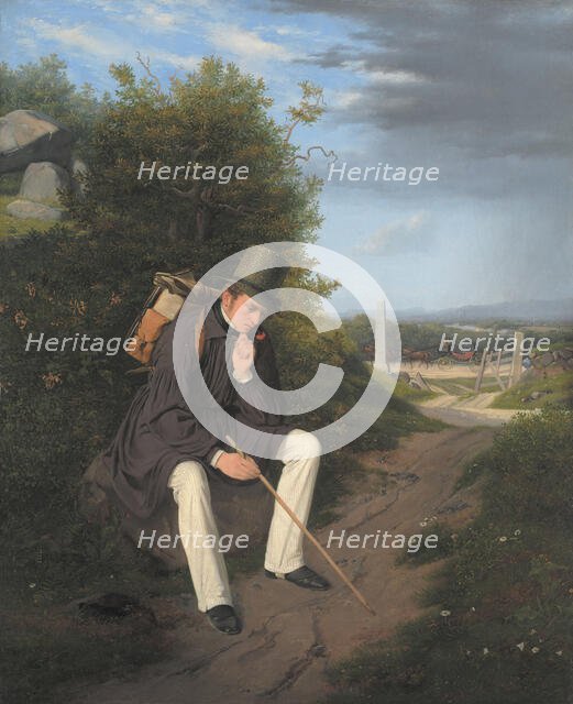 An Artist Resting by the Roadside, 1832. Creator: Jorgen Pedersen Roed.