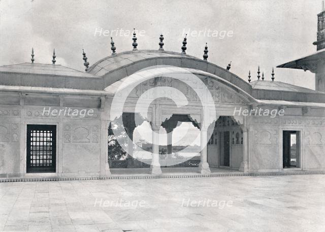 'Agra. The Khas Mahal shewing the Taj', c1910. Creator: Unknown.