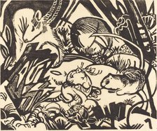 Animal Legend (Tierlegende), 1912. Creator: Franz Marc.