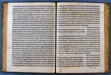Pages of the work 'Regimen sanitatus cum expositione magistri Arnaldi di Vilanova..., 13th century. Creator: Arnau de Vilanova (1240-1311).