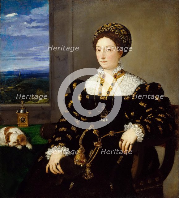Portrait of Eleonora Gonzaga della Rovere (1493-1550), Duchess of Urbino, ca 1538.