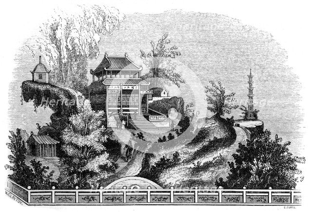Chinese summer villa, 1847. Artist: Evans