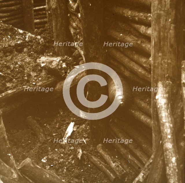 Unexploded shell, Calonne, northern France, c1914-c1918. Artist: Unknown.