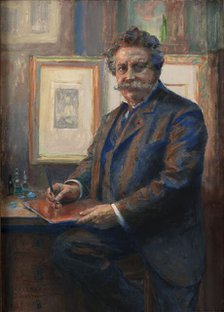 Portrait de Charles Albert Waltner dans son atelier, 1910. Creator: Jean Joseph Weerts.