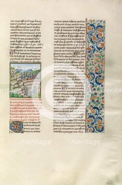 The War between England and Scotland, c1385; Chroniques (Book Three), about 1480-1483. Creator: Unknown.