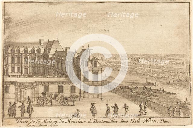 Veue de la Maison de Monsieur de Bretonuillerdans l'Isle Nostre Dame, 1664. Creator: Israel Silvestre.