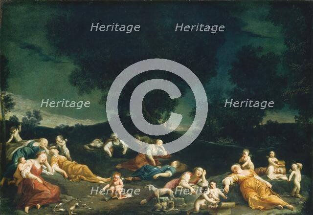 Cupids Disarming Sleeping Nymphs, c. 1690/1705. Creator: Giuseppe Maria Crespi.