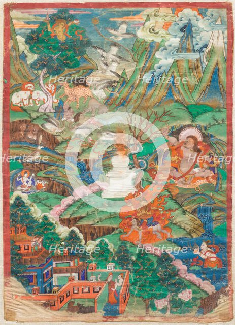 Thangka of Mahasiddha Virupa, 19th century. Creator: Tibetan culture.
