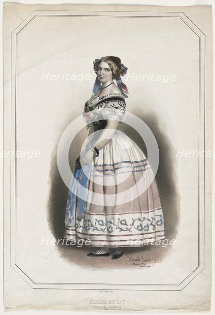 Portrait of Albina Maray, 1851. Creator: Eduard Kaiser (Austrian, 1820-1895).