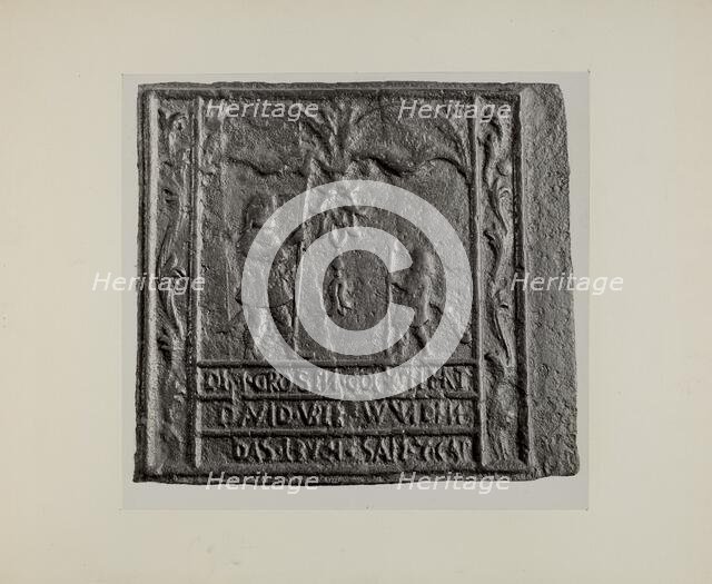 Pa. German Stove Plate, c. 1942. Creator: Charles Von Urban.