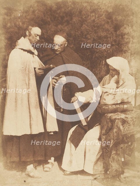 William Borthwick Johnstone, William Leighton Leitch and David Scott as "The Monks of K..., 1843-47. Creators: David Octavius Hill, Robert Adamson, Hill & Adamson.
