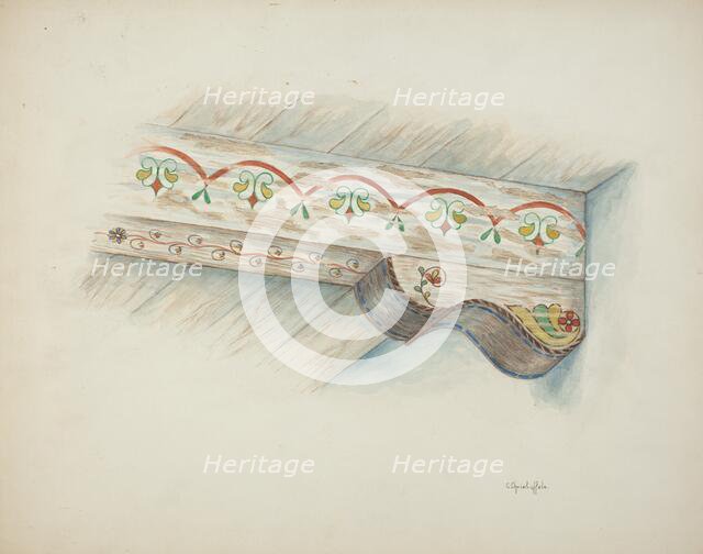 Corbel and Ceiling Beam, 1940. Creator: Cornelius Christoffels.