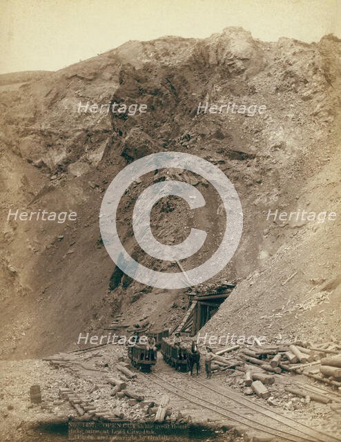 Open cut in the great Homestake mine, at Lead City, Dak, 1888. Creator: John C. H. Grabill.