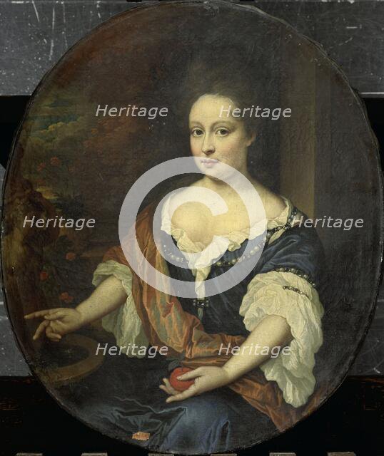 Judith Allijn (d 1702), Wife of Harmen Lijnslager, 1699. Creator: Johannes van Haensbergen.