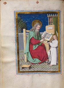 Gospel Book with Evangelist Portraits: Saint Matthew, c. 1480. Creator: Hausbuch Master (German).