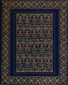 'Bookbinding in Blue Morocco with Inlay and Gold Tooling', 1914. Artist: Edward Sullivan.